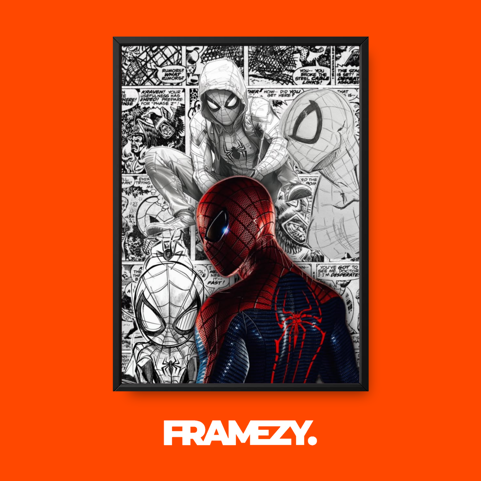Spider-Man Comic Collage