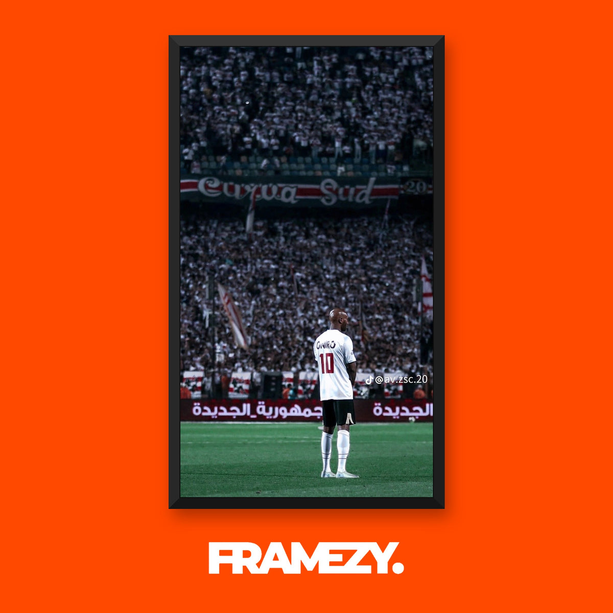 Shikabala Curva Sud framed print